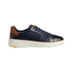 Cole Haan Men's Grandpro TopSpin Sneaker Navy Blazer Leather/British Tan WIDE